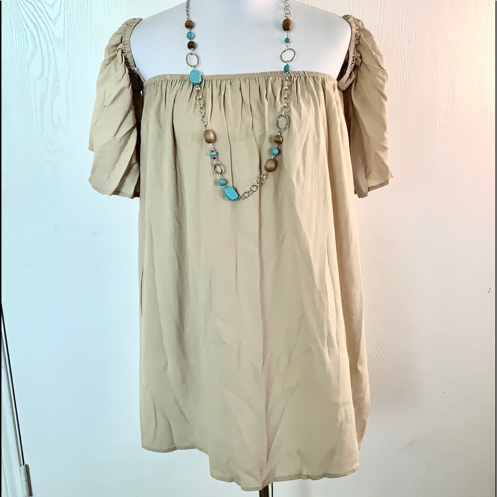 SHORT PUFF SLEEVE SQUARE NECK TUNIC MINI DRESS - Picture 5 of 9